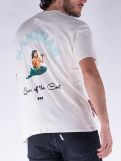 NAHMIAS T-Shirt<T-SHIRT QUEEN OF THE COAST Azzurro, Beige, Bianco, Verde