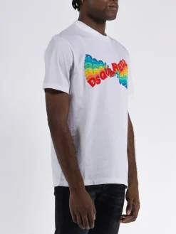DSQUARED T-Shirt<T-SHIRT REGULAR FIT Arancione, Azzurro, Bianco, Blu, Giallo, Rosso