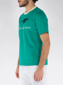 WALES BONNER T-Shirt<T-SHIRT RESILIENCE Bianco, Nero, Verde