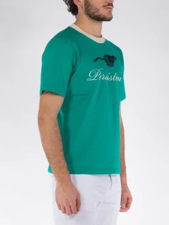 WALES BONNER T-Shirt<T-SHIRT RESILIENCE Bianco, Nero, Verde