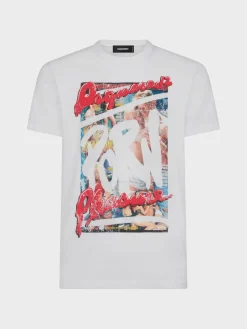DSQUARED T-Shirt<T-SHIRT ROCCO COOL FIT TEE Bianco, Blu, Giallo, Rosso