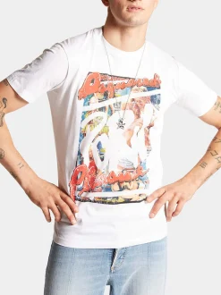 DSQUARED T-Shirt<T-SHIRT ROCCO COOL FIT TEE Bianco, Blu, Giallo, Rosso