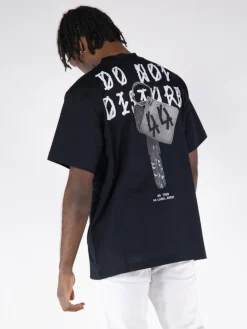 44 LABEL GROUP T-Shirt<T-SHIRT ROOM 44 Bianco, Nero