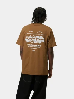 CARHARTT WIP T-Shirt<T-SHIRT RUNAWAY Bianco, Marrone