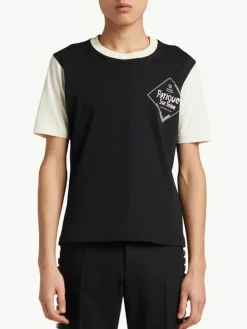 WALES BONNER T-Shirt<T-SHIRT SEINE Bianco, Nero