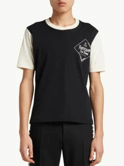 WALES BONNER T-Shirt<T-SHIRT SEINE Bianco, Nero