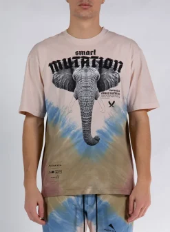 MAUNA-KEA T-Shirt<T-SHIRT SHIBORI TIE DYE Marrone, Multicolor, Nero, Rosa, Verde