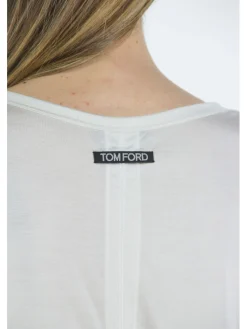 TOM FORD T-Shirt<T-SHIRT SILK JERSEY Bianco