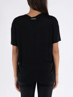TOM FORD T-Shirt<T-SHIRT SILK JERSEY Grigio, Nero