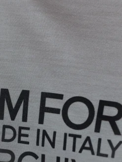 TOM FORD T-Shirt<T-SHIRT SILK JERSEY Bianco, Nero