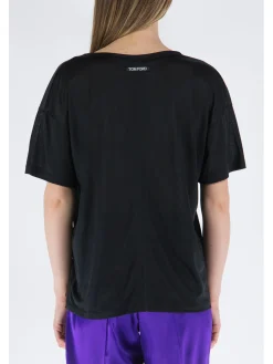 TOM FORD T-Shirt<T-SHIRT SILK JERSEY Nero