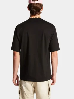 DSQUARED T-Shirt<T-SHIRT SKATER Nero, Rosa