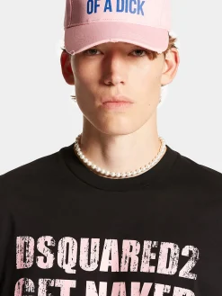 DSQUARED T-Shirt<T-SHIRT SKATER Nero, Rosa