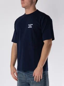 DRÔLE DE MONSIEUR T-Shirt<T-SHIRT SLOGAN Bianco, Blu