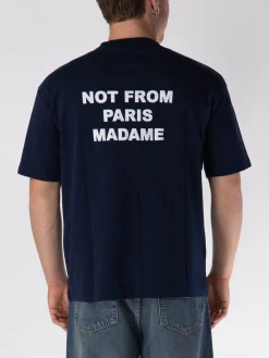 DRÔLE DE MONSIEUR T-Shirt<T-SHIRT SLOGAN Bianco, Blu