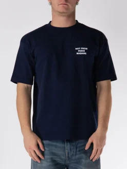 DRÔLE DE MONSIEUR T-Shirt<T-SHIRT SLOGAN Bianco, Blu