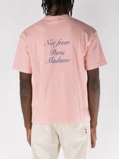 DRÔLE DE MONSIEUR T-Shirt<T-SHIRT SLOGAN CURSIVE Azzurro, Rosa