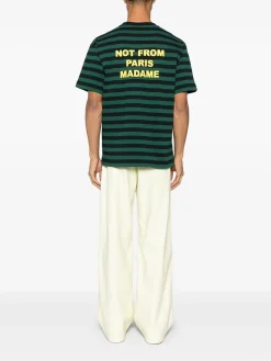 DRÔLE DE MONSIEUR T-Shirt<T-SHIRT SLOGAN RAYE Blu, Verde