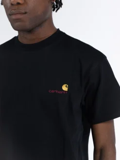 CARHARTT WIP T-Shirt<T-SHIRT S/S AMERICAN SCRIPT Nero