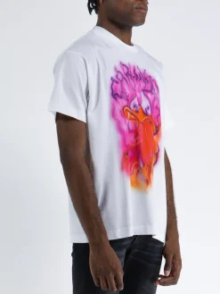 CARHARTT WIP T-Shirt<T-SHIRT S/S BABYBRUSH DUCK Bianco, Viola, Fluo