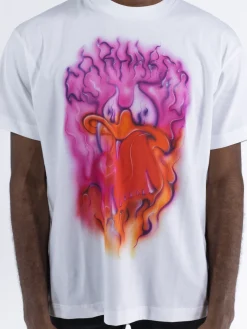 CARHARTT WIP T-Shirt<T-SHIRT S/S BABYBRUSH DUCK Bianco, Viola, Fluo