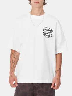 CARHARTT WIP T-Shirt<T-SHIRT S/S BODY OF WORK Bianco, Nero