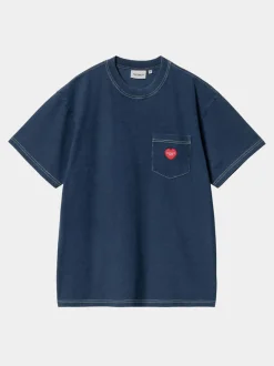 CARHARTT WIP T-Shirt<T-SHIRT S/S INGO POCKET Blu, Rosso