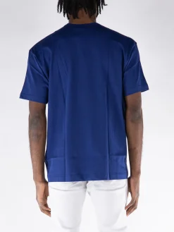COMME DES GARCONS SHIRT T-Shirt<T-SHIRT S/S OVERSIZE CON LOGO Bianco, Blu