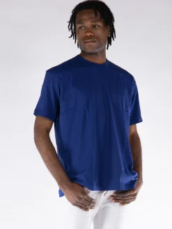 COMME DES GARCONS SHIRT T-Shirt<T-SHIRT S/S OVERSIZE CON LOGO Bianco, Blu
