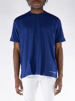 COMME DES GARCONS SHIRT T-Shirt<T-SHIRT S/S OVERSIZE CON LOGO Bianco, Blu