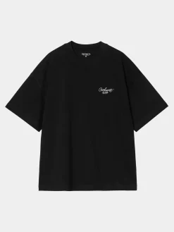 CARHARTT WIP T-Shirt<T-SHIRT S/S SIGNATURE SCRIPT Bianco, Nero