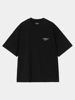 CARHARTT WIP T-Shirt<T-SHIRT S/S SIGNATURE SCRIPT Bianco, Nero