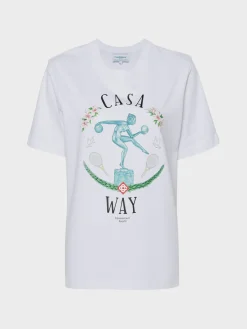 CASABLANCA T-Shirt<T-SHIRT STATUE EN MARBRE Bianco