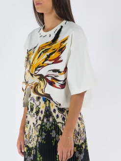 ETRO T-Shirt<T-SHIRT TAMARA CROPPED Bianco, Giallo, Marrone, Rosso