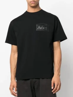 T-Shirt<T-SHIRT TEMPLE SS TEE Grigio, Nero