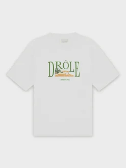 DRÔLE DE MONSIEUR T-Shirt<T-SHIRT TENNIS COURT Bianco, Verde