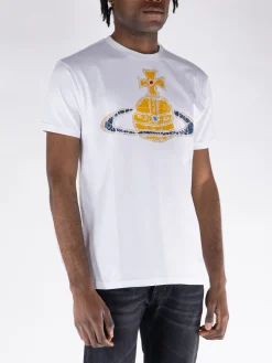 VIVIENNE WESTWOOD. T-Shirt<T-SHIRT TIME MACHINE CLASSIC Bianco, Blu, Giallo, Rosso