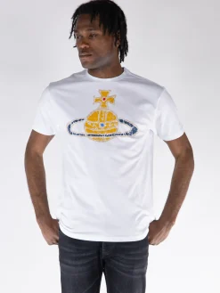 VIVIENNE WESTWOOD. T-Shirt<T-SHIRT TIME MACHINE CLASSIC Bianco, Blu, Giallo, Rosso