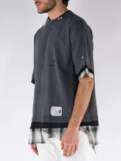 MAISON MIHARA YASUHIRO T-Shirt<T-SHIRT TRIPLE LAYERED Beige, Grigio, Nero