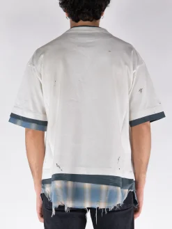 MAISON MIHARA YASUHIRO T-Shirt<T-SHIRT TRIPLE LAYERED Beige, Bianco, Nero