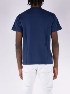 SPORTY&RICH T-Shirt<T-SHIRT VARSITY Bianco, Blu