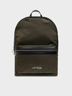 OFF-WHITE Zaini<ZAINO ROUND BACKPACK Nero, Verde